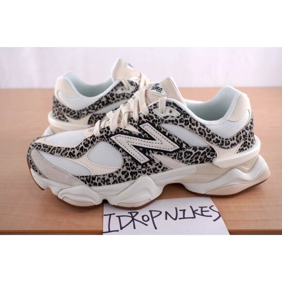 New Balance 9060 x ASOS Exclusive Brown Leopard Unisex Shoes - Damaged box